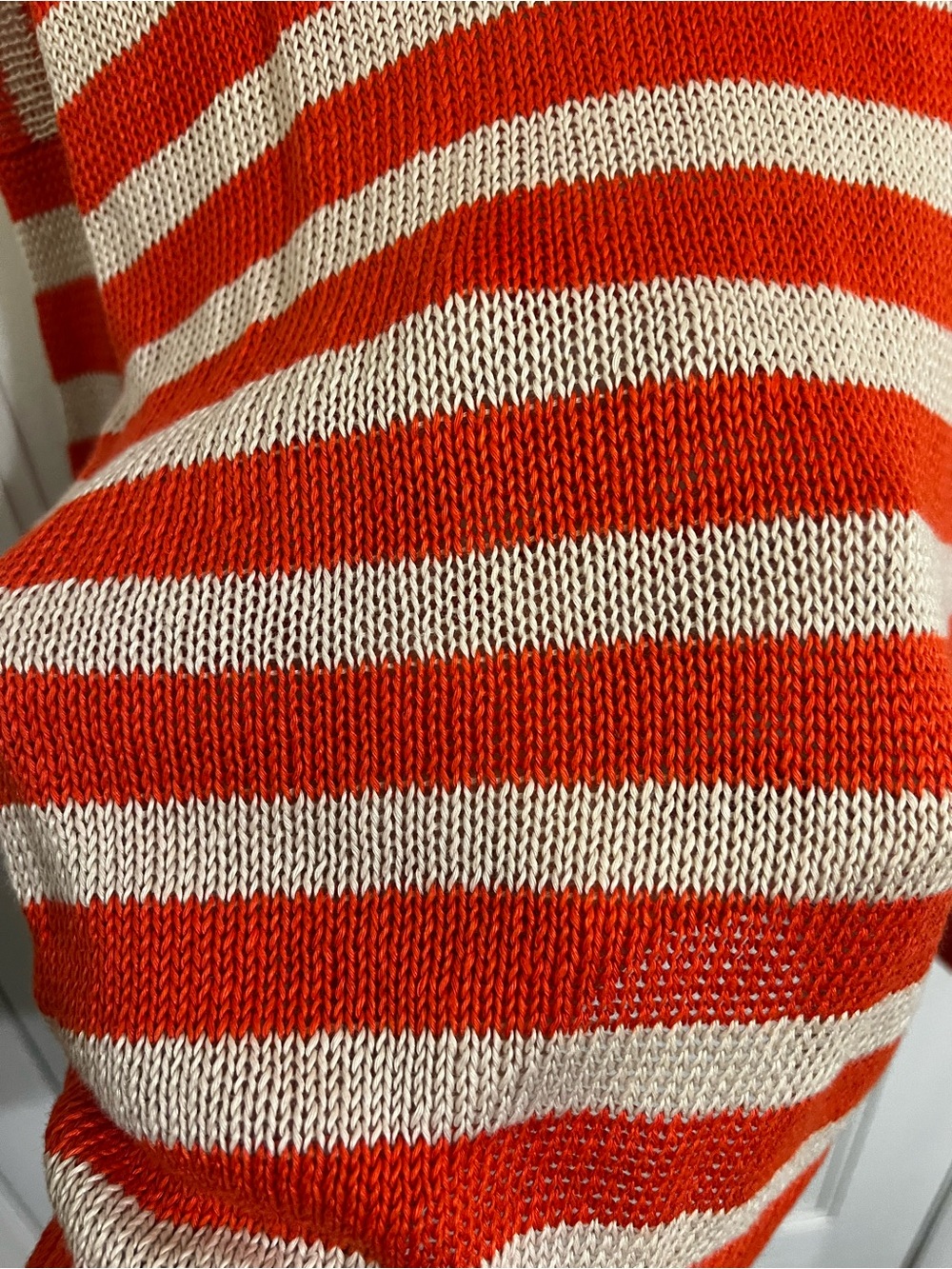 NWT Madewell Red and Cream Striped Women’s Sweater M - Picture 6 of 6